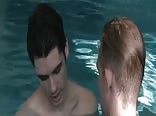 Wanked off in the pool