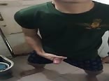 wank on toilet