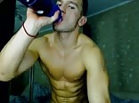 Naked hunk on cam