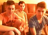 3 romanian buddies masturbating on webcam