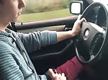 Friend Stroking in Car