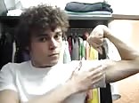 Teenboy shows off his hard muscles