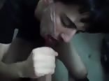 blowjob with cumming on face
