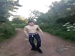 Stripping and nudist walk with english Lad II
