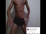 cute guy showers in underwear