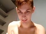 HOT HAIRLESS TWINK WITH UNCUT SHOWS ALL 