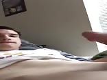 Light skinned boy shoots by the window