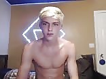 Nice blonde camboy & his big dick