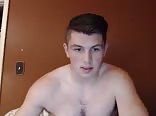 blond stud blowing a load on webcam