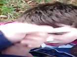 Young twink gets facial from straight guy outside