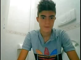 Nice Boy in Adidas hoodie Bathroom