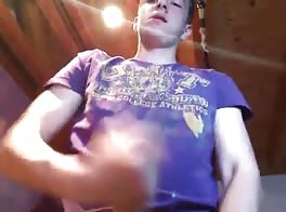Boy gets horny on cam, shows nude body and jerks off