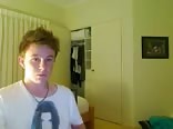 A handsome red-haired boy on cam