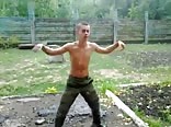 Russian soldier's training