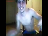 Cute Guy Eats Then Busts A Nut On Himself