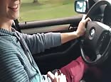 twink jerking whilst driving