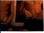 Two amigos wank on cam