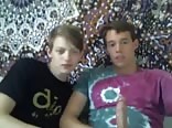 Two very loving boys play on cam