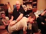 Rough daddy spanking fetish gay porn