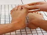 Playing and cumming on feet boys porn