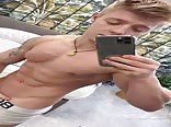 AA Vid - Hot Gay blonde shows off his body