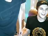 straight boys porn plays with his friend on webcam