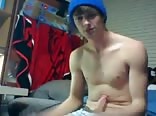 Blue beanie boys porn cums a huge cum shot 