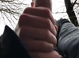 AA Vid - Gay porn horny amateur boy wanks in woods