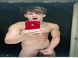 Hot Selfie Boy Porn Jerking Off in the Mirror