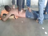 Boys Trampling barefoot