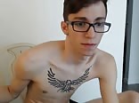 Very Skinny Wanks His Big Cock & Cum Boys Porn