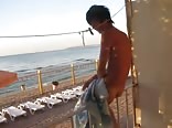 Naked on the balcony gay tube