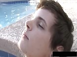 AA Vid - Gay porn Sweet twink boy solo by the pool