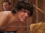 Spanking Saddle Strap in the Barn Fetish Boys Porn