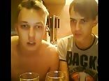 Drunk straight lads playing gay teen porn