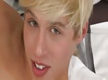 Blond gay porn model shows off boys