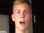Hot blond twink porn plays with his dick