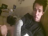 sexy hot straight boy jacking off in bed 