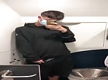Airplane Bathroom Selfie Gay Boys Porn Waving hello! 