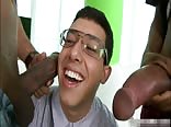 AA Vid - Gay porn nerdy boy fucked by big black cocks