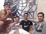 Twink gay porn cam gang Latino fun 01