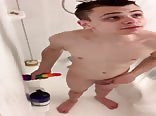 Austin Bathroom solo with Dildo Gay Tube