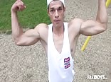 Hot Muscle Boy - Outdoor Handjob