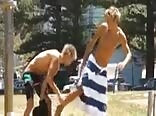 Aussie surfers messing about gay tube