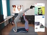 AA Vid  - Adorable gay couple yoga fun tube