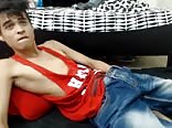Sexy 18yo David jerks off on cam gay boys porn