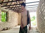 Jerking Twink outdoors gay teen porn