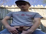 18yo Backyard Beat Off Gay Porn