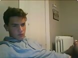 Twink likes to watch porn and beat off on cam