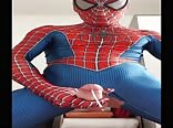 Me as Spiderman wank and cum gay porn